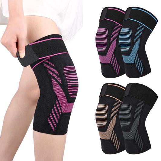 Knee Compression Sleeve with Strap — Pain Relief That Moves With You